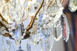 Clearance Pamono French Pampilles Chandelier in Glass