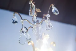 Clearance Pamono French Pampilles Chandelier in Glass
