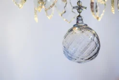 Clearance Pamono French Pampilles Chandelier in Glass