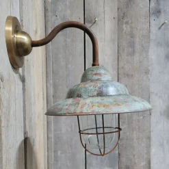 Clearance Pamono French Rusty Copper Outdoor Barn Lamp Light