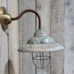 Clearance Pamono French Rusty Copper Outdoor Barn Lamp Light