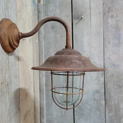 Online Pamono French Rusty Outdoor Barn Lamp Light