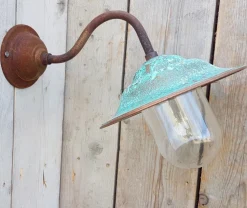 Best Pamono French Rusty Outdoor Copper Barn Lamp Light