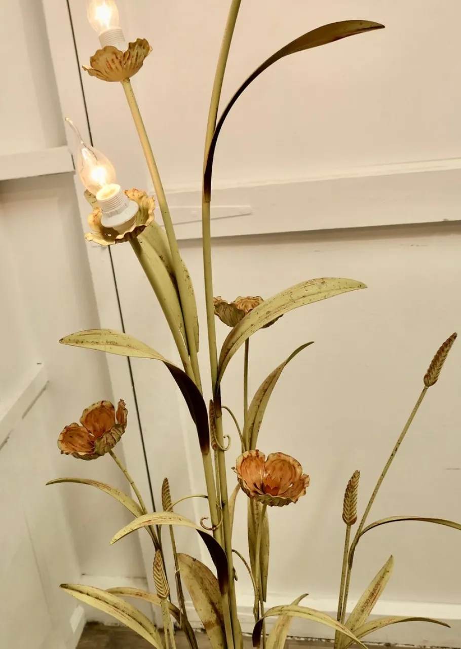 Discount Pamono French Toleware Orangery Floor Lamp, 1930s