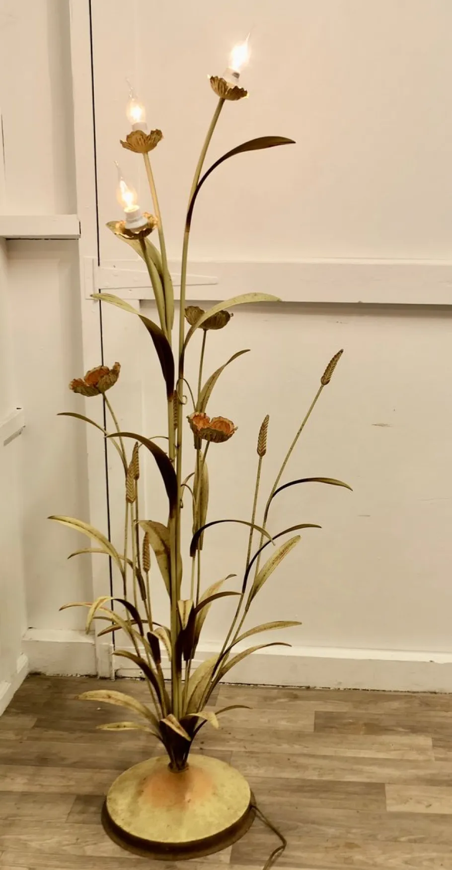 Discount Pamono French Toleware Orangery Floor Lamp, 1930s