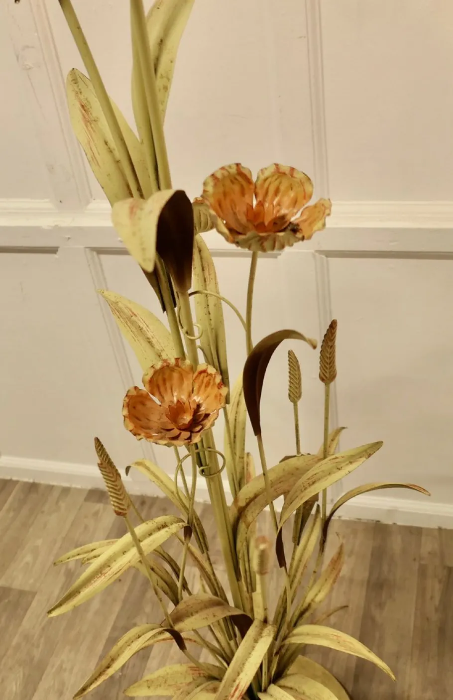 Discount Pamono French Toleware Orangery Floor Lamp, 1930s