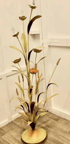 Discount Pamono French Toleware Orangery Floor Lamp, 1930s