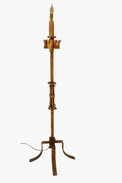 Hot Pamono French Wrought Iron Floor Lamp, 1960s