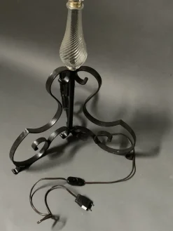 Best Pamono French Wrought Iron Floor Lamp, 1950s