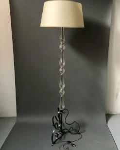 Best Pamono French Wrought Iron Floor Lamp, 1950s