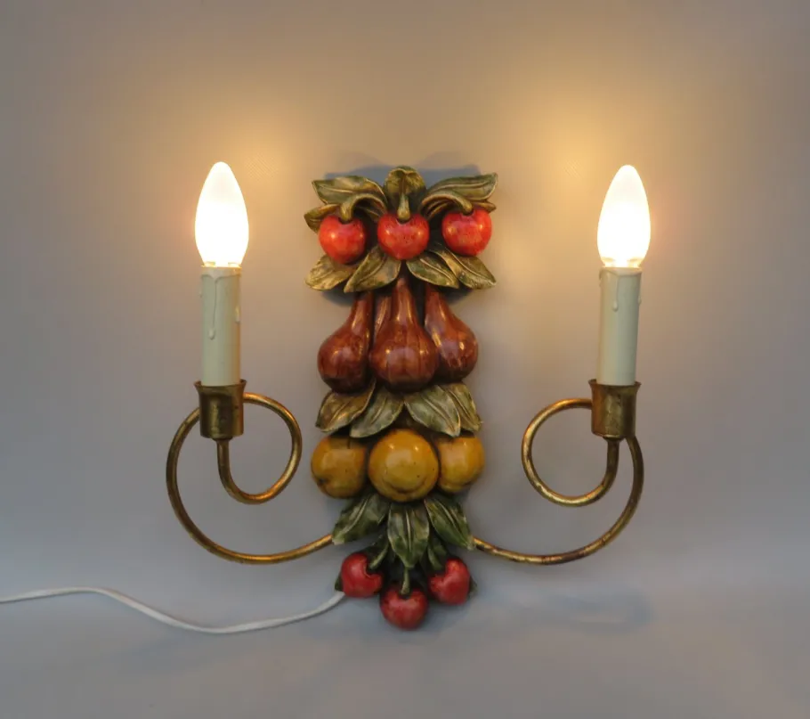 Best Pamono Fruit Wall Light, Palladio, Italy, 1960s