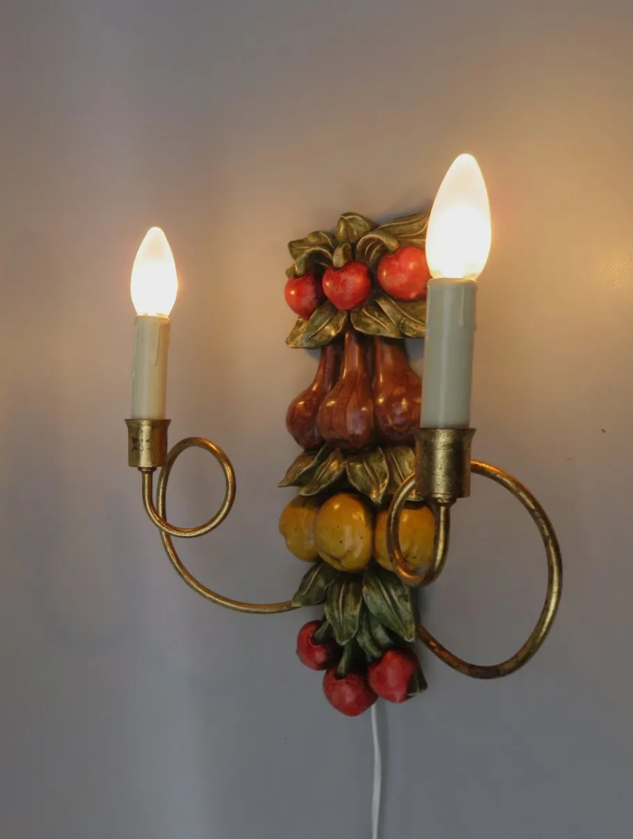 Best Pamono Fruit Wall Light, Palladio, Italy, 1960s