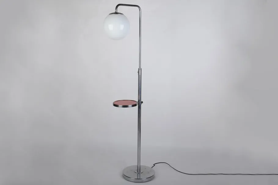 Hot Pamono Functionalist Bauhaus Chrome Adjustable Floor Lamp, 1930s
