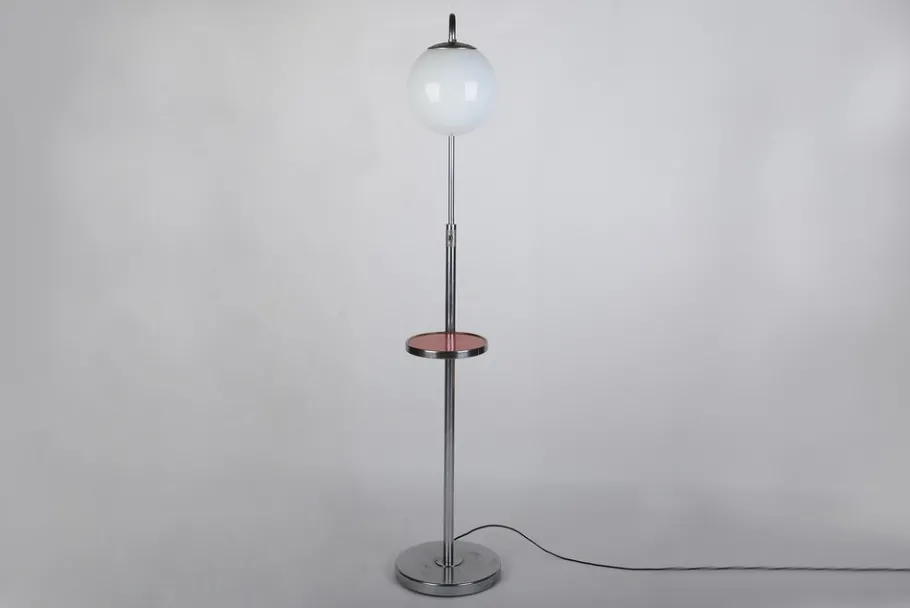 Hot Pamono Functionalist Bauhaus Chrome Adjustable Floor Lamp, 1930s