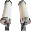Best Pamono Functionalist Chrome Milk Glass Wall Lamps, 1930s