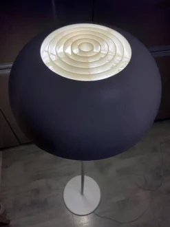 Clearance Pamono G1706 Nymane Mushroom Floor Lamp in White Metal from Ikea, 1990
