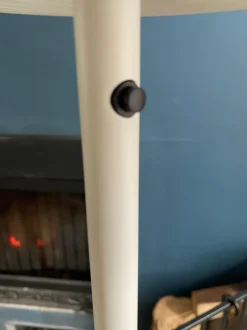 Clearance Pamono G1706 Nymane Mushroom Floor Lamp in White Metal from Ikea, 1990