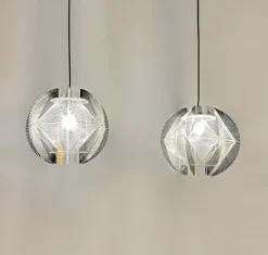 Clearance Pamono Geometric Pendant Lamps by Paul Secon for Sompex, 1970s, Set of 2