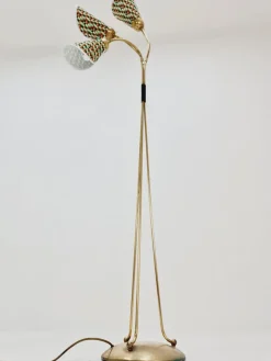 Outlet Pamono German Modern Three Flex Arms Brass Floor Lamp, 1950s