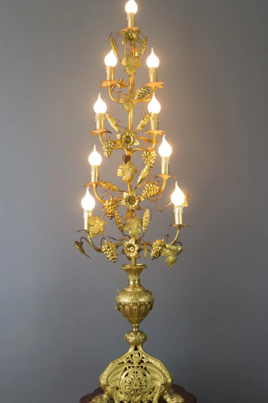Sale Pamono Gilt Brass and Bronze Electrified French Candelabra