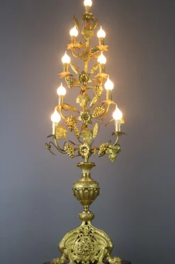 Sale Pamono Gilt Brass and Bronze Electrified French Candelabra