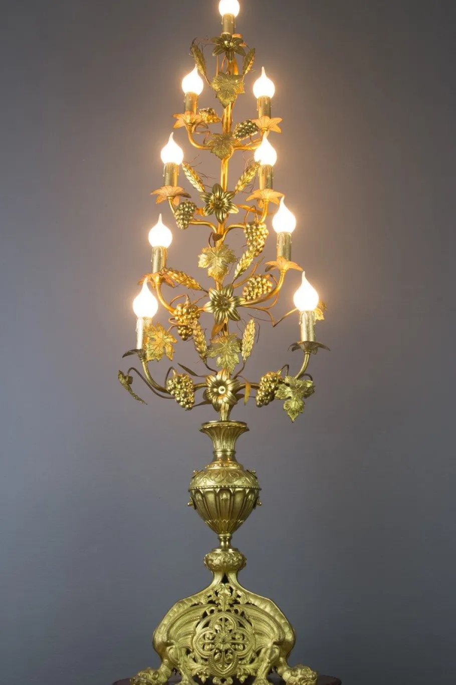 Sale Pamono Gilt Brass and Bronze Electrified French Candelabra