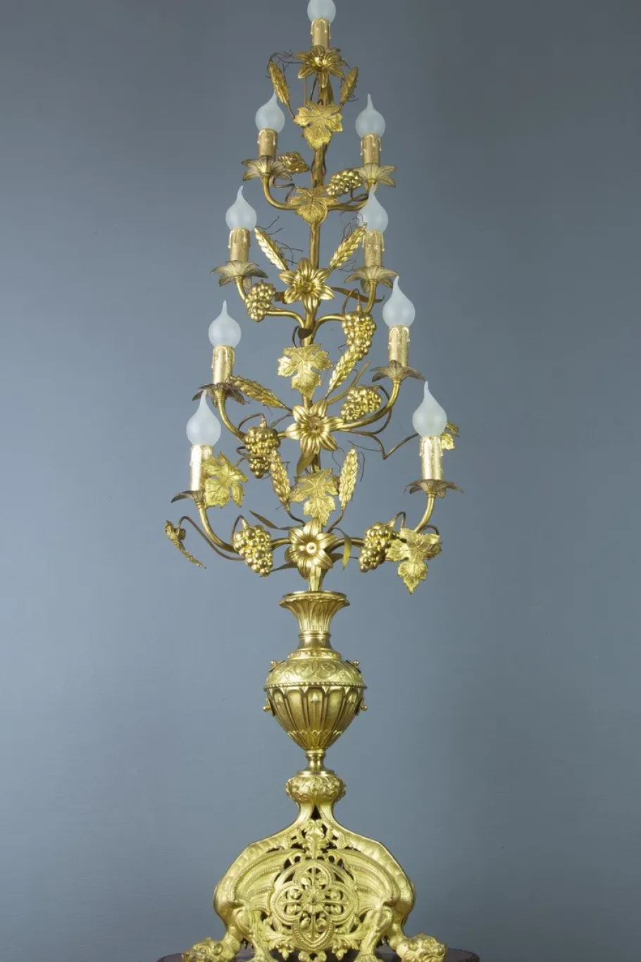 Sale Pamono Gilt Brass and Bronze Electrified French Candelabra