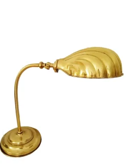 Best Pamono Gilt Brass Shell Shaped Flexo Lamp, 1950s