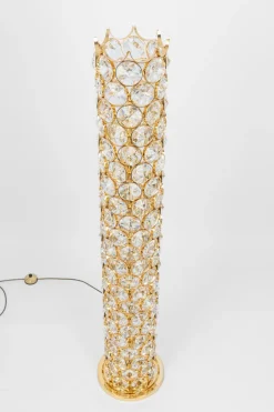 New Pamono Gilt Jewel Floor Lamp in the style of Sciolari attributed to Palwa, Germany, 1960s