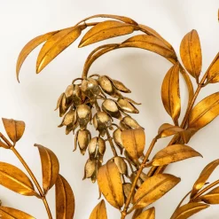 Best Pamono Gilt Metal Palm Tree Wall Fixture by Hans Kögl