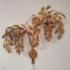 Best Pamono Gilt Metal Palm Tree Wall Light by Hans Kögl, 1970s, Set of 2