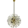 Best Pamono Glass and Brass Sputnik Chandelier attributed to Emil Stejnar for Rupert Nikoll, 1960s
