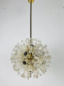 Best Pamono Glass and Brass Sputnik Chandelier attributed to Emil Stejnar for Rupert Nikoll, 1960s