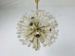 Best Pamono Glass and Brass Sputnik Chandelier attributed to Emil Stejnar for Rupert Nikoll, 1960s