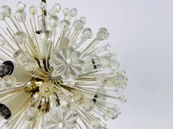 Best Pamono Glass and Brass Sputnik Chandelier attributed to Emil Stejnar for Rupert Nikoll, 1960s