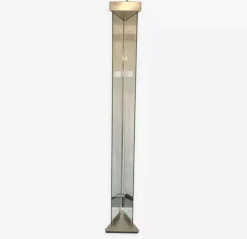 Online Pamono Glass and Chrome-Plated Steel Floor Lamp by Mauro Marzollo, 1980