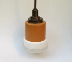 Best Pamono Glass and Copper Pendant Light from Philips, 1930s