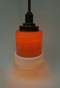 Best Pamono Glass and Copper Pendant Light from Philips, 1930s