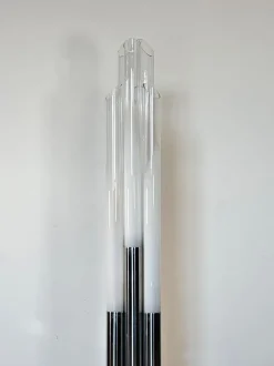 Discount Pamono Glass and Steel Floor Lamp from Mazzega, 1970s