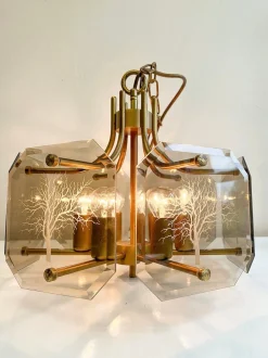 Clearance Pamono Glass Chandelier Baum-Tree of Life by Luigi Colani for Sische, 1970s