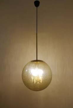 Best Pamono Globe Pendant Lamp in Tinted Bubble Glass by Peill & Putzler, Germany, 1960s