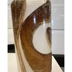 Clearance Pamono Gold and Amber Murano Glass Table Lamps by Simoeng, Set of 2