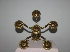 Best Pamono Gold Bronze Chandelier, 1890s