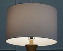 New Pamono Gold Floor Lamp with White Shade