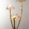 Hot Pamono Golden Palm Tree Floor Lamp with 3 Sparkling Branches, Italy, 1970s