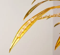 Hot Pamono Golden Palm Tree Floor Lamp with 3 Sparkling Branches, Italy, 1970s