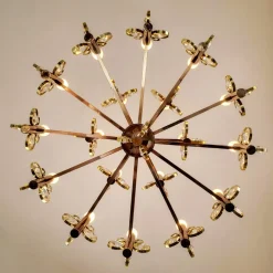 Best Pamono Gold-Plated Brass and Crystal Chandelier by Gaetano Sciolari for Palwa, 1970s