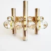 Best Pamono Gold-Plated Brass and Crystal Wall Light by Gaetano Sciolari for Palwa, 1970s