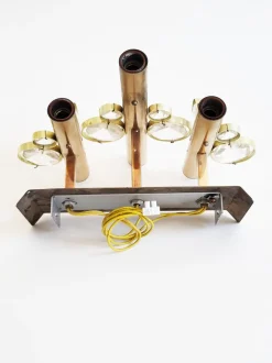 Best Pamono Gold-Plated Brass and Crystal Wall Light by Gaetano Sciolari for Palwa, 1970s