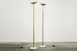 Best Pamono Gold-Plated Floor Lamp by Pierre Disderot for Verre Lumière, 1980s